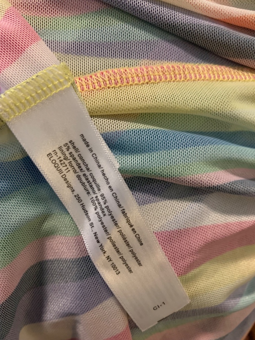 ELOQUII Liquid Rainbow Stripe Halter Cutout Mesh Maxi Dress 16 - Picture 7 of 10